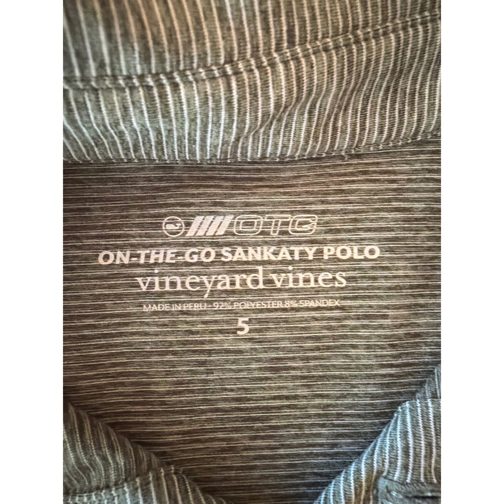 Vineyard Vines Polo Red Green On-The-Go Sankaty Micro Stripe Performance Set 5 - Picture 5 of 7